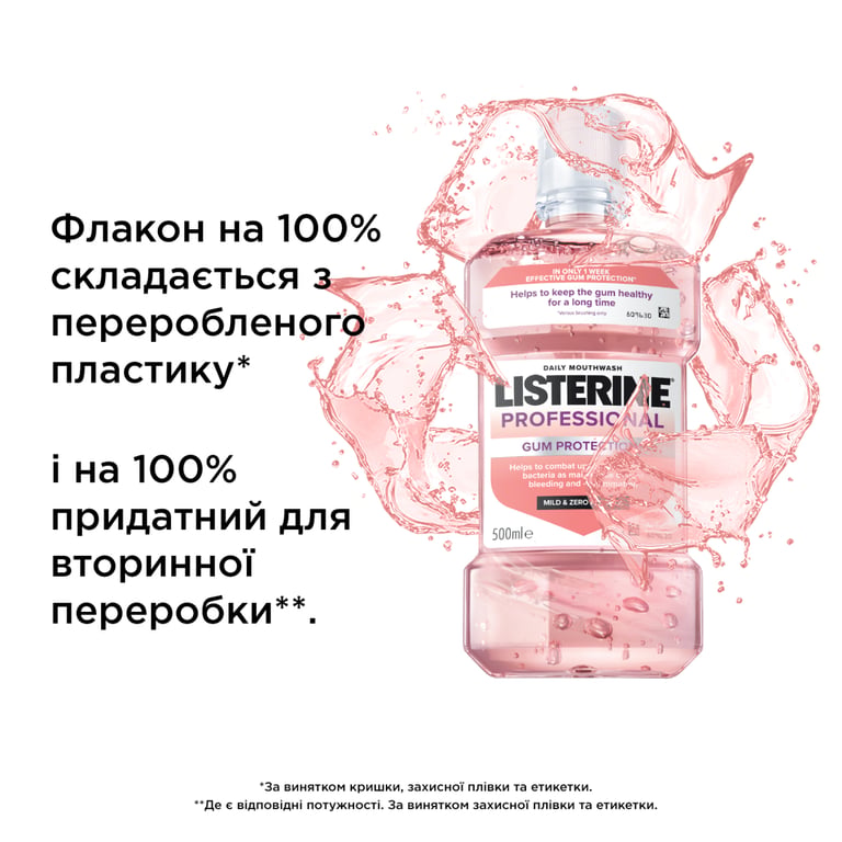 Ополіскувач для порожнини рота Listerine Professional Захист ясен+ 500 мл (3574661860503) - фото 8