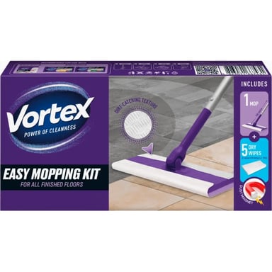 Швабра Vortex Для прибирання підлоги + Сухі серветки для підмітання 5 шт. (4823071667431) - фото 1