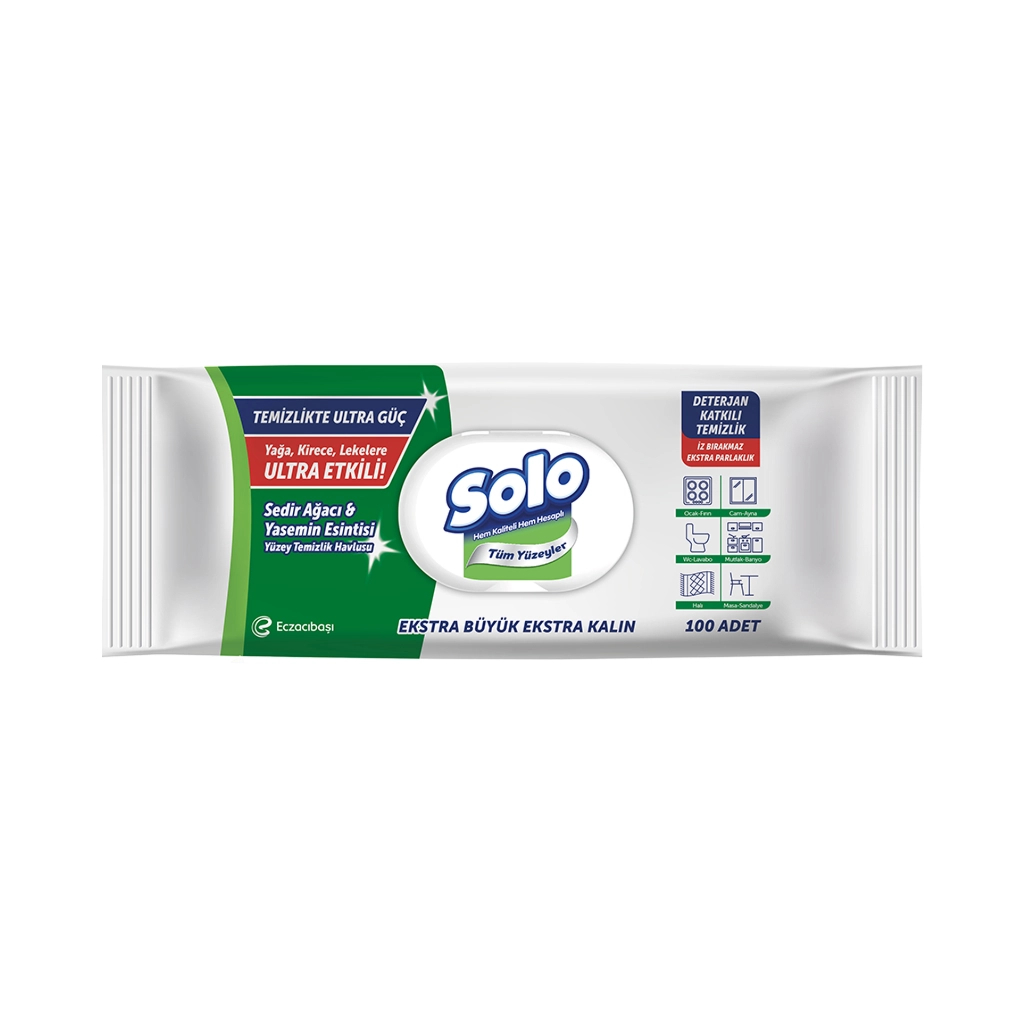 Серветки для прибирання Solo Ultra Power Вологі Кедр та жасмин 100 шт. (8690530064430) Серветки для прибирання Solo Ultra Power Вологі Кедр та жасмин 100 шт. (8690530064430)