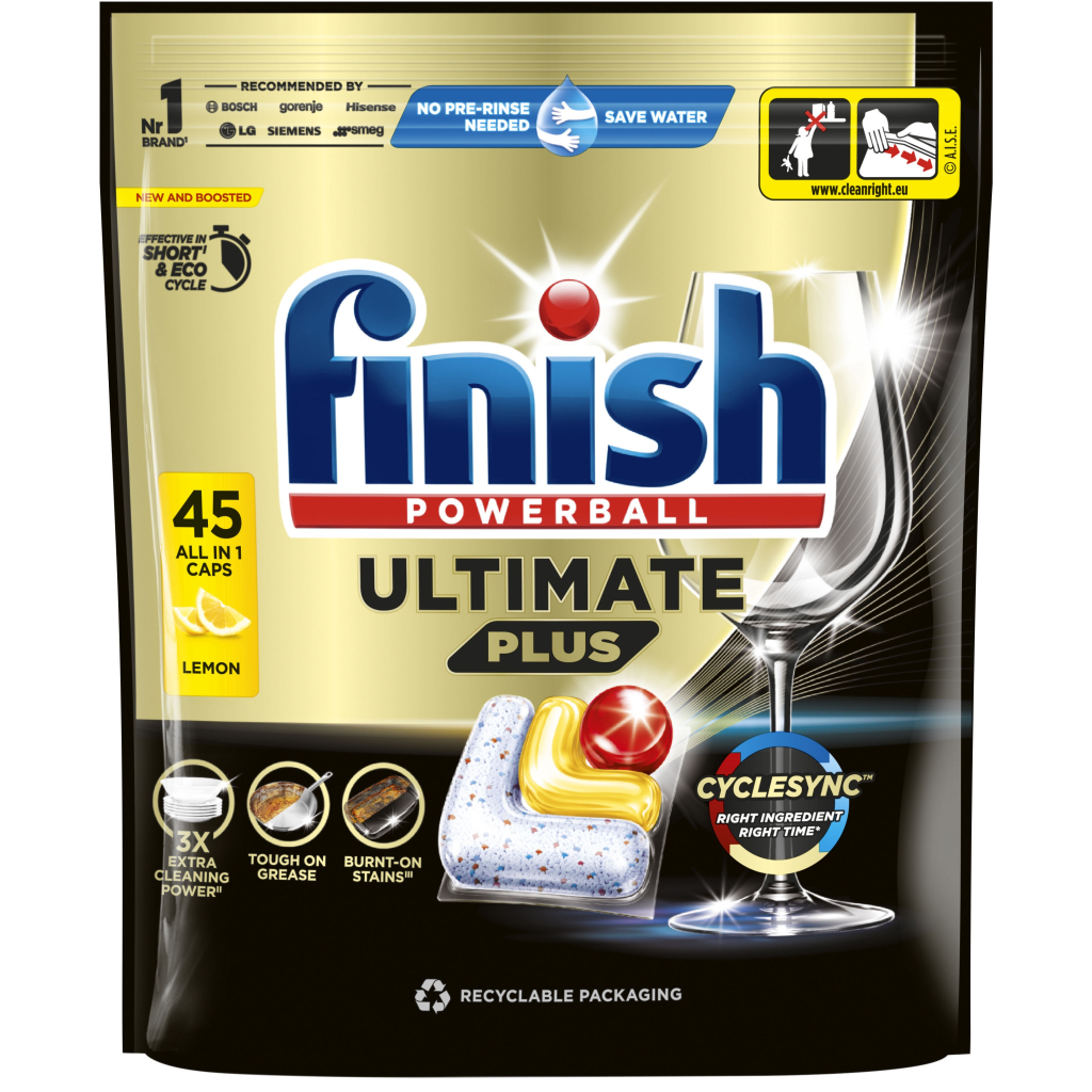 Таблетки для посудомийних машин Finish Ultimate Plus All in 1 Lemon 45 шт. (5908252010998) - фото 1