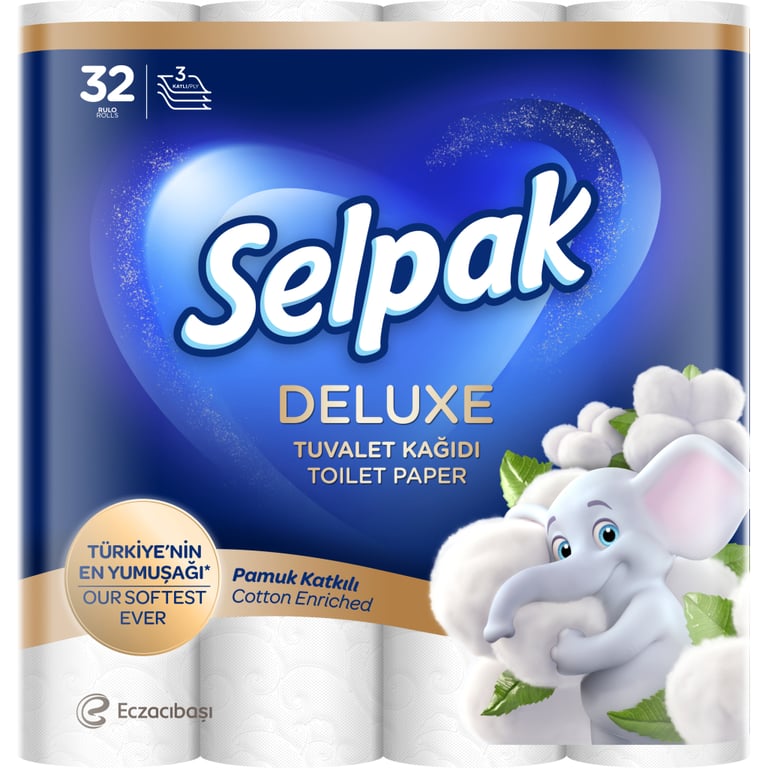 Туалетний папір Selpak Deluxe 3 шари 32 рулони (8690530044753) - фото 1