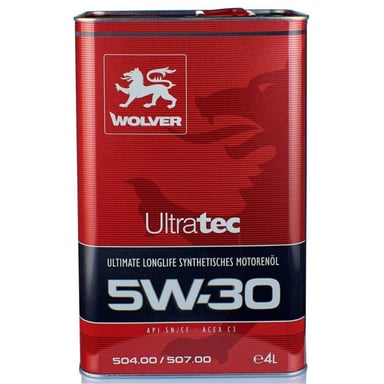 Моторна олива Wolver Ultratec 5W-30, 504/507. C3 API SN/CF 4л (4260360940934) - фото 1