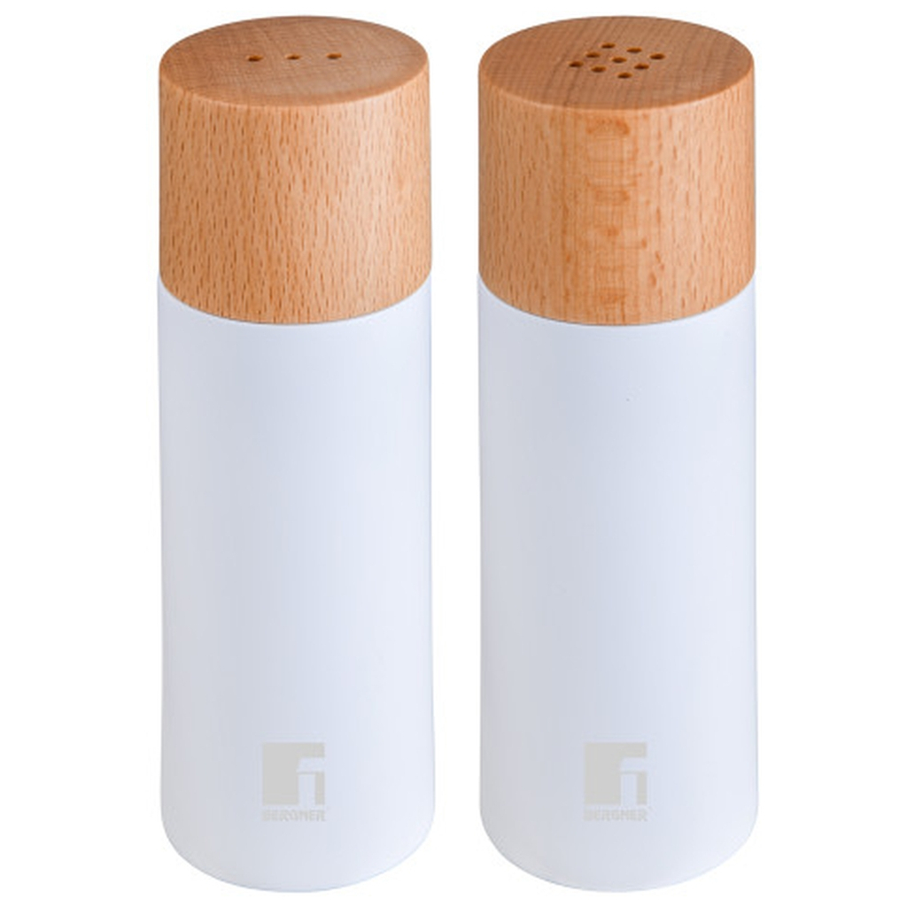 Набір для спецій Bergner Naturally, для солі та перцю 2 предмета (BG-48518-WH) - фото 1