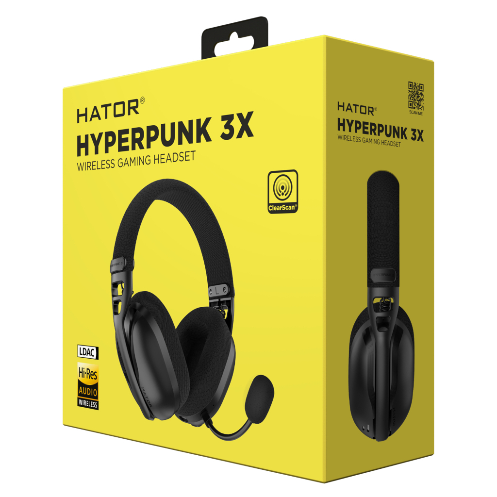 Навушники Hator Hyperpunk 3X Wireless Black (ESH14) - фото 6 Навушники Hator Hyperpunk 3X Wireless Black (ESH14) - фото 6