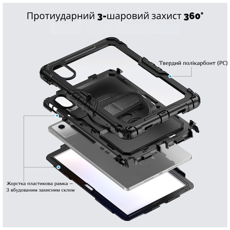 Чохол до планшета BeCover FortTab Lenovo Idea Tab/K11 (2nd Gen) TB336/Xiaoxin Pad (2025) 11" Black (714080) - фото 4