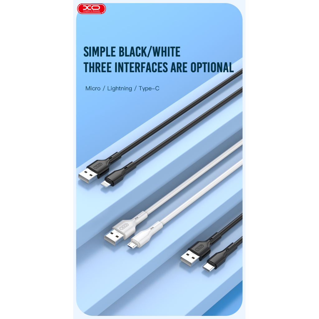 Дата кабель USB 2.0 AM to USB-C 1.0m white XO (NB230_C_White) - фото 5 Дата кабель USB 2.0 AM to USB-C 1.0m white XO (NB230_C_White) - фото 5