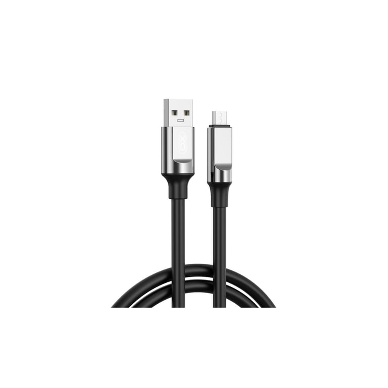 Дата кабель USB 2.0 AM to Micro 5P 1.0m 6A silicone black XO (NB251_M_Black) - фото 1