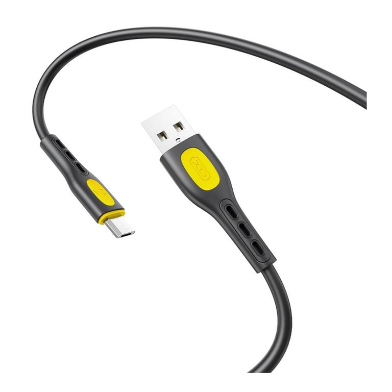 Дата кабель USB 2.0 AM to Micro 5P 1.0m black XO (NB280_M_Black) - фото 1