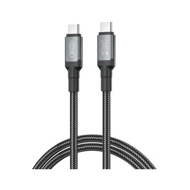Дата кабель USB-C to USB-C 2.0m 240W black XO (NBQ264B_С_Black) - фото 1