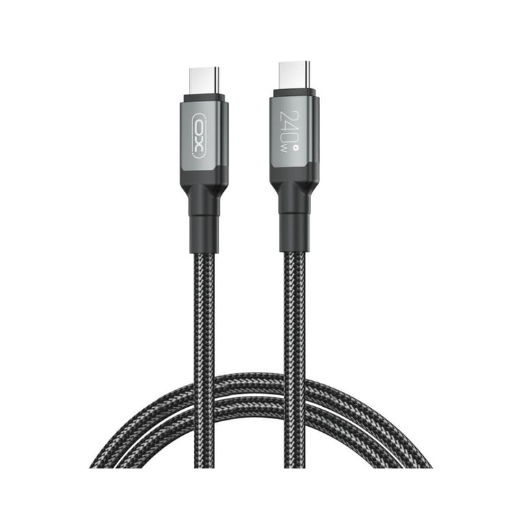 Дата кабель USB-C to USB-C 2.0m 240W black XO (NBQ264B_С_Black) - фото 1