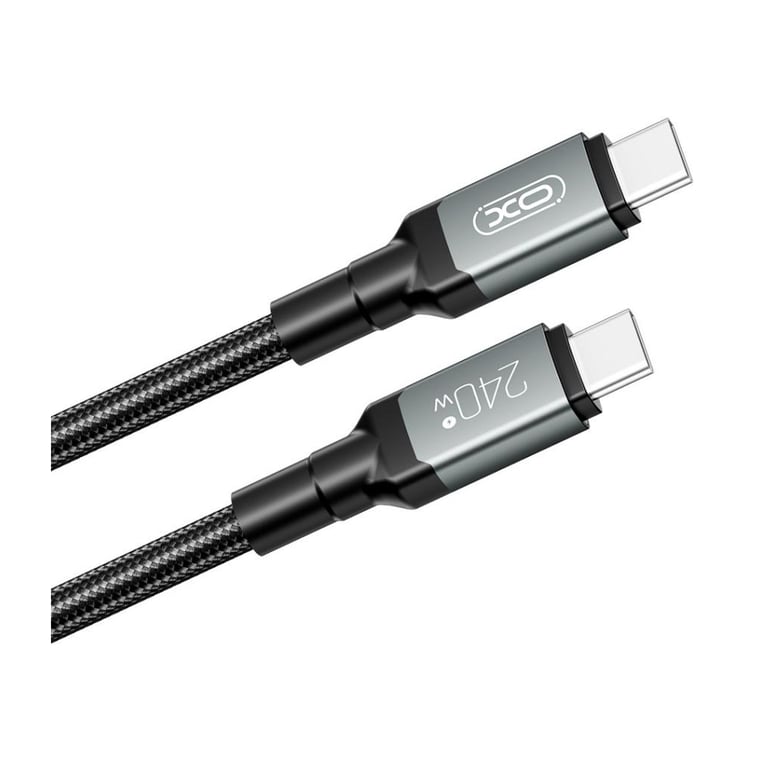 Дата кабель USB-C to USB-C 2.0m 240W black XO (NBQ264B_С_Black) - фото 2