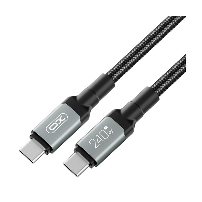Дата кабель USB-C to USB-C 2.0m 240W black XO (NBQ264B_С_Black) - фото 5