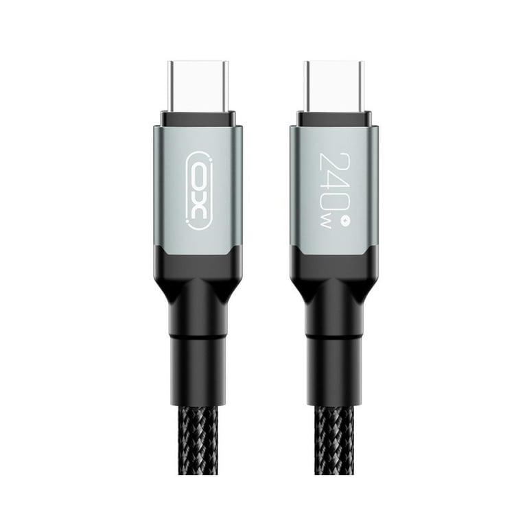 Дата кабель USB-C to USB-C 2.0m 240W black XO (NBQ264B_С_Black) - фото 6