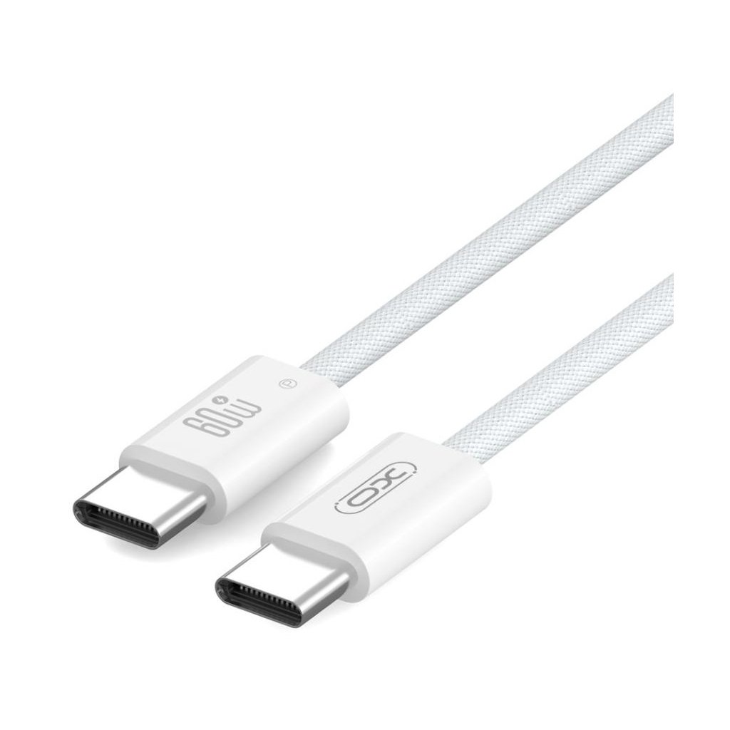 Дата кабель USB-C to USB-C 1.0m 60W white XO (NBQ273_C_White) - фото 2 Дата кабель USB-C to USB-C 1.0m 60W white XO (NBQ273_C_White) - фото 2
