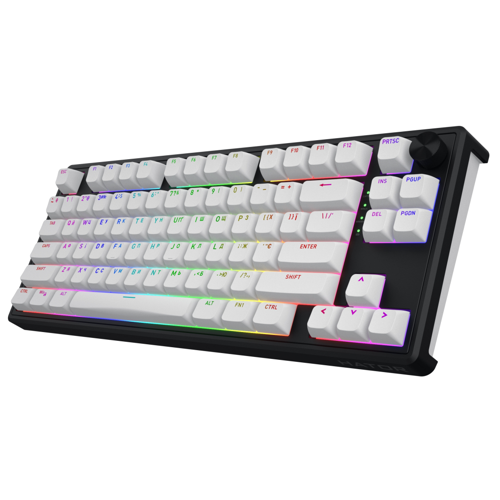 Клавіатура Hator Skyfall 80 Wireless Black/White (HTK3180UA) - фото 5 Клавіатура Hator Skyfall 80 Wireless Black/White (HTK3180UA) - фото 5