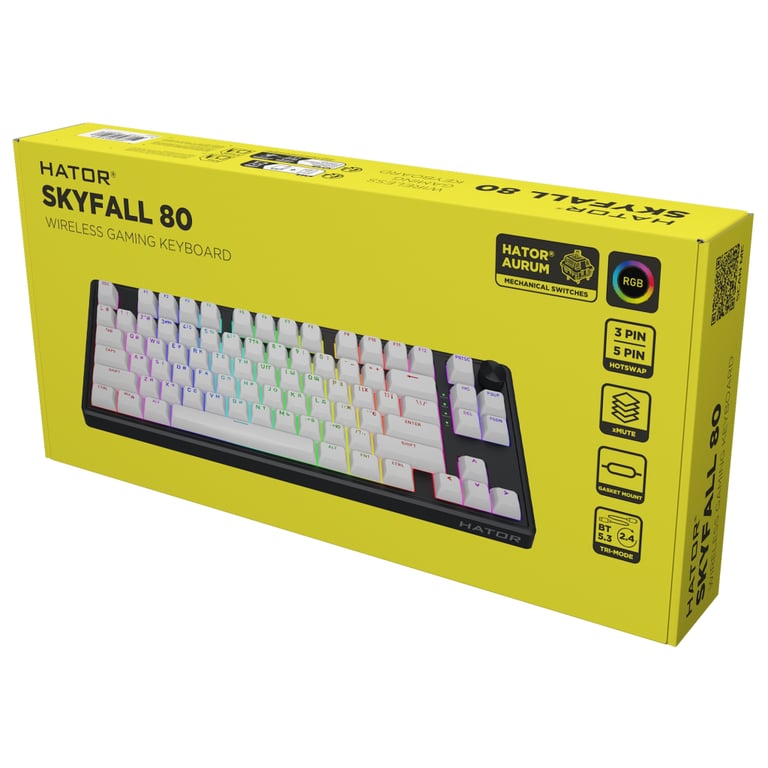 Клавіатура Hator Skyfall 80 Wireless Black/White (HTK3180UA) - фото 8
