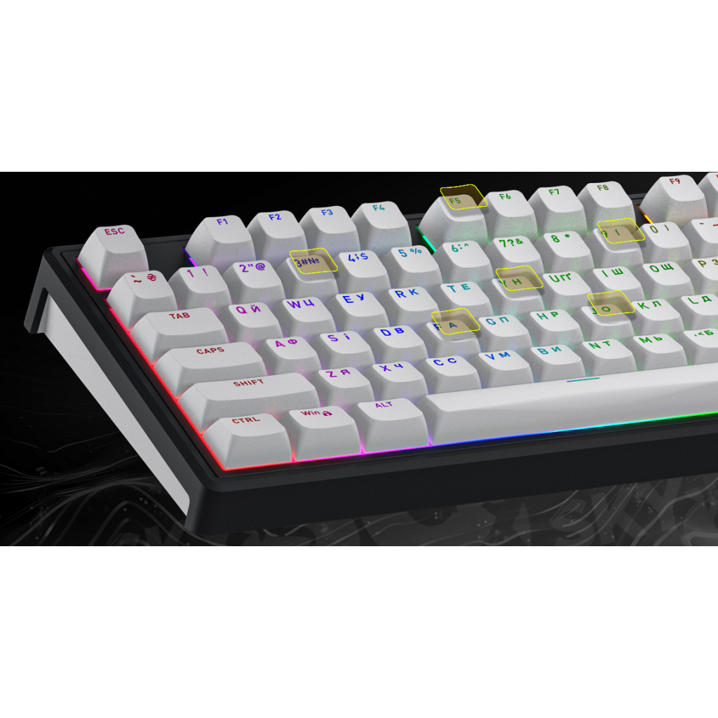 Клавіатура Hator Skyfall 80 Wireless Black/White (HTK3180UA) - фото 9 Клавіатура Hator Skyfall 80 Wireless Black/White (HTK3180UA) - фото 9