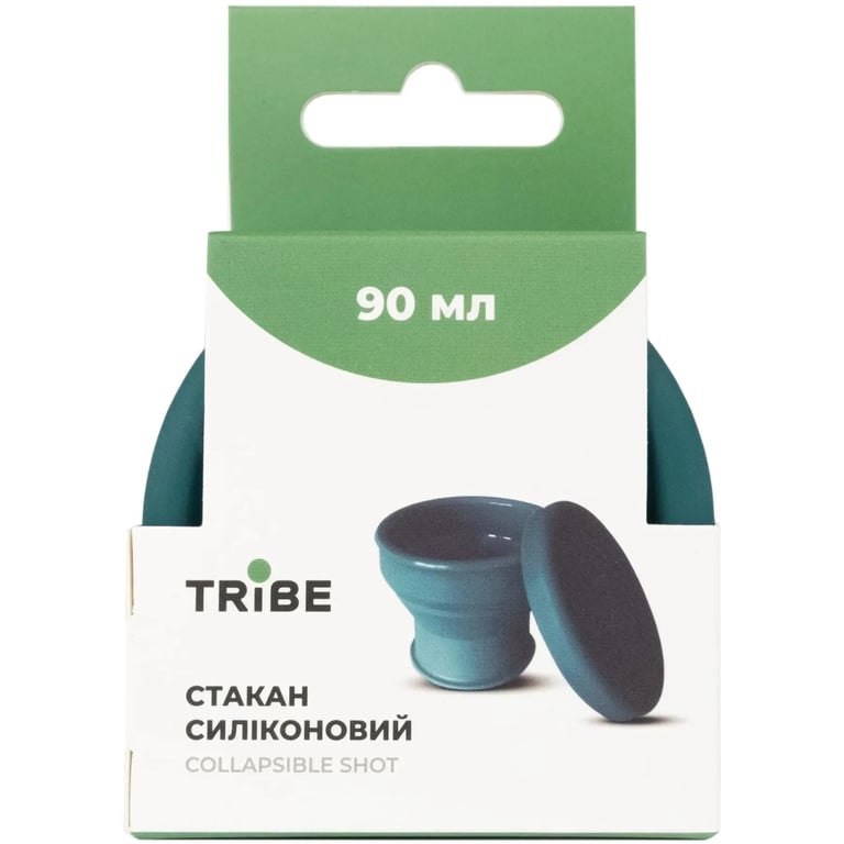 Чашка туристична Tribe Collapsible Shot 90 мл з кришкою, ocean (T-FF-0030-ocean) - фото 4
