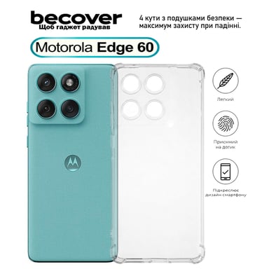 Чохол до мобільного телефона BeCover Anti-Shock Motorola Edge 60 Clear (713804) - фото 1