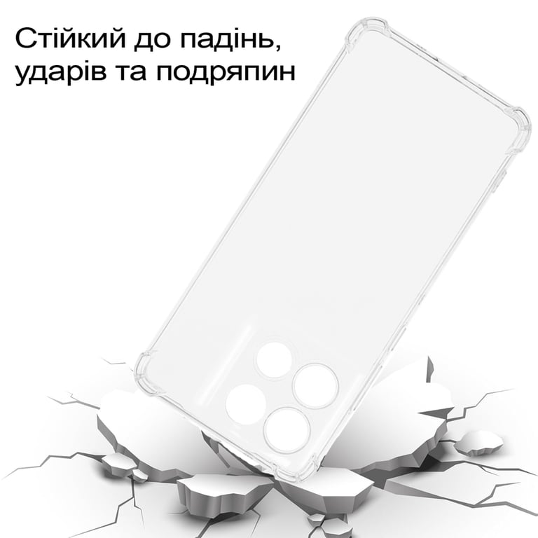Чохол до мобільного телефона BeCover Anti-Shock Motorola Moto G86 Clear (713803) - фото 2