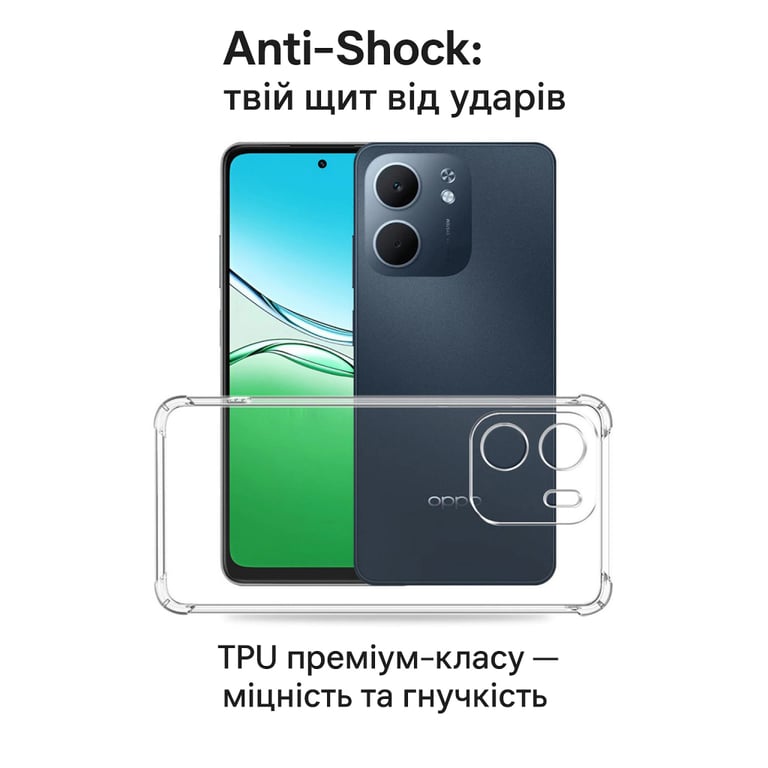 Чохол до мобільного телефона BeCover Anti-Shock Oppo A5x 4G/5G Clear (713814) - фото 2