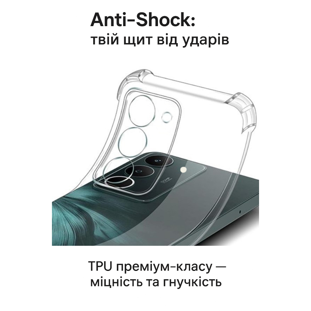 Чохол до мобільного телефона BeCover Anti-Shock Xiaomi Redmi 15 Clear (713811) - фото 3 Чохол до мобільного телефона BeCover Anti-Shock Xiaomi Redmi 15 Clear (713811) - фото 3