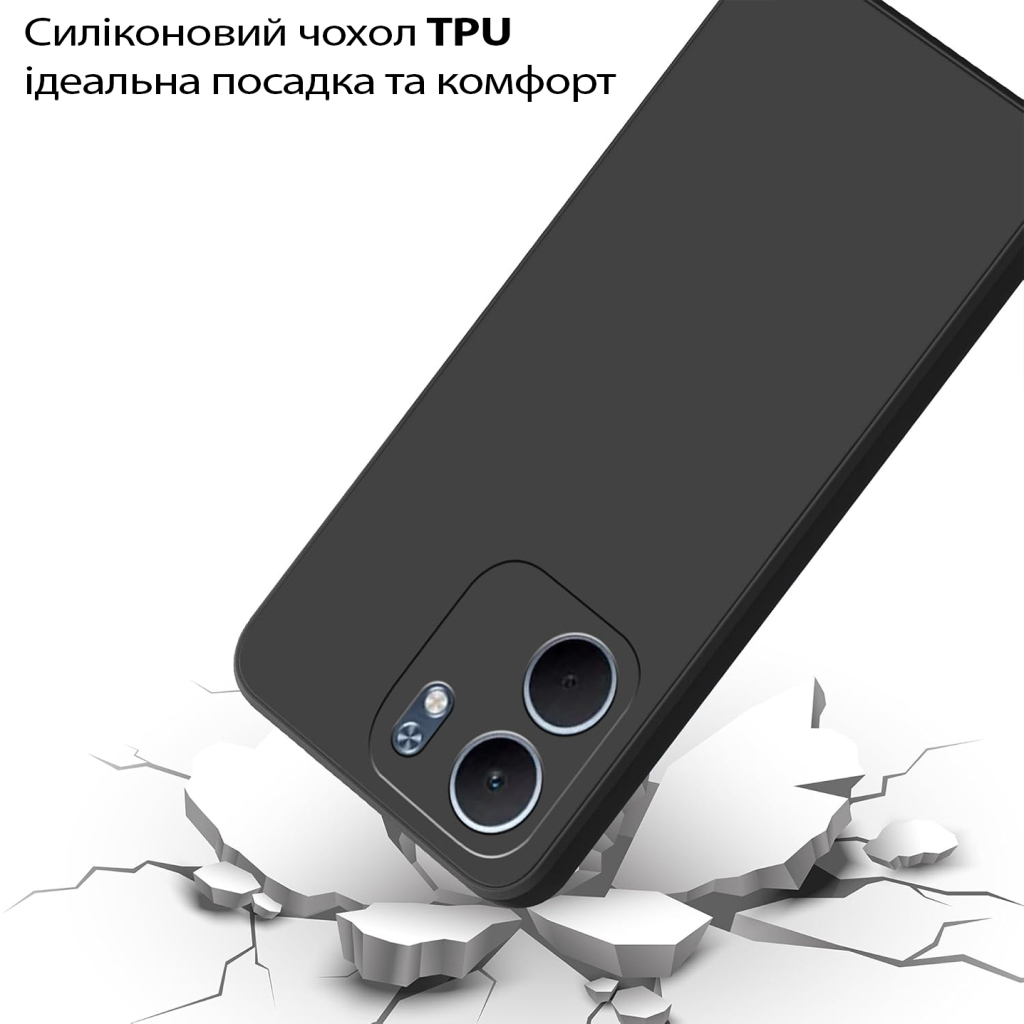 Чохол до мобільного телефона BeCover Silicone Oppo A5x 4G/5G Black (713788) - фото 2 Чохол до мобільного телефона BeCover Silicone Oppo A5x 4G/5G Black (713788) - фото 2