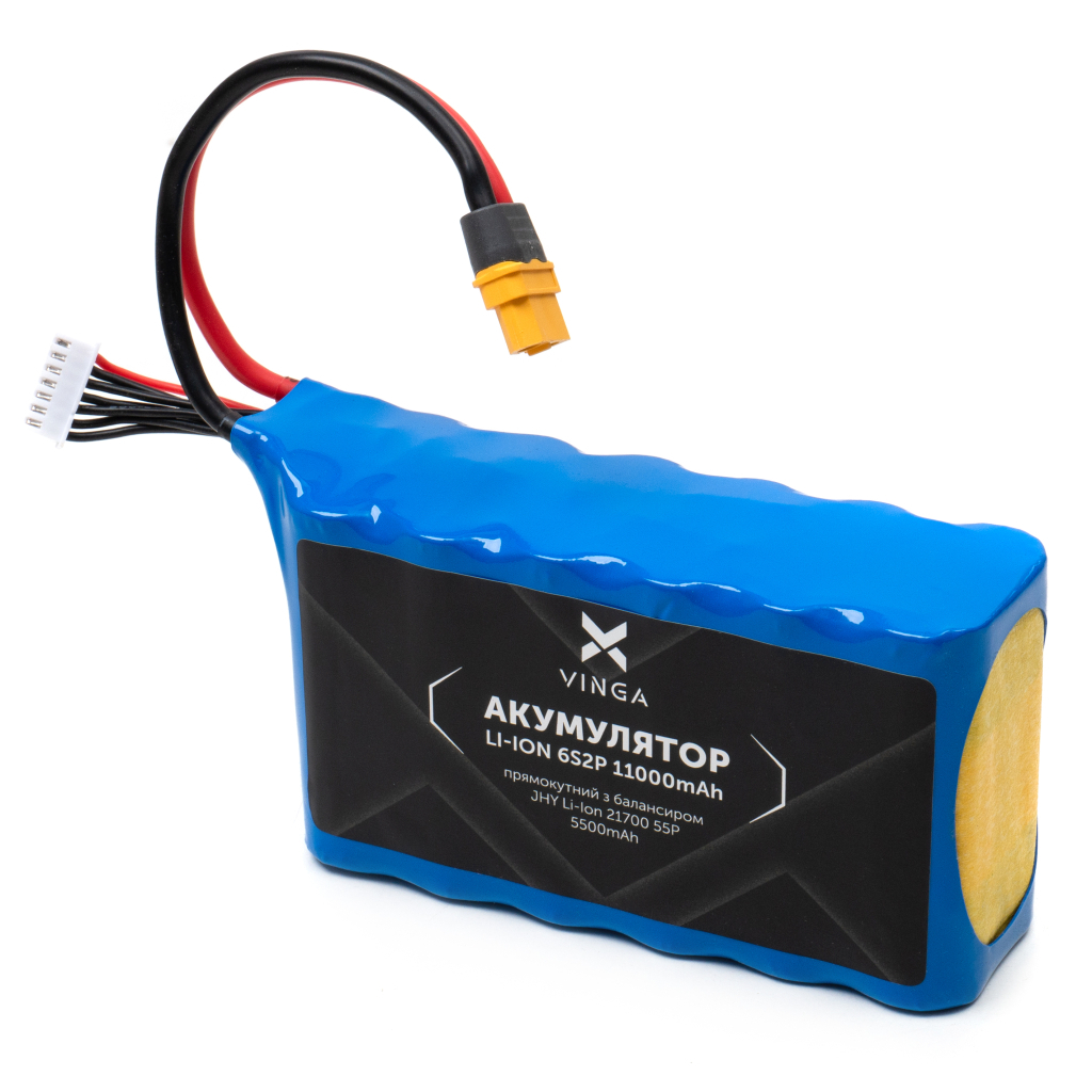 Акумуляторний блок Vinga Li-ion 6S2P 11000mAh з балансувальним дротом (JHY Li-Ion 21700 5500mAh) (V6S2P-11000MAH) - фото 2 Акумуляторний блок Vinga Li-ion 6S2P 11000mAh з балансувальним дротом (JHY Li-Ion 21700 5500mAh) (V6S2P-11000MAH) - фото 2