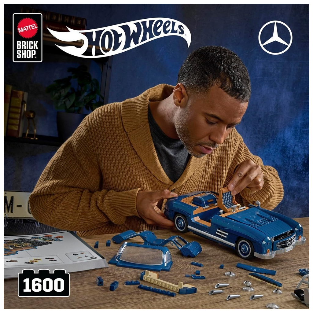 Конструктор Hot Wheels Brick Shop Mercedes-Benz 300 SL 1600 деталей (HWW25) - фото 6 Конструктор Hot Wheels Brick Shop Mercedes-Benz 300 SL 1600 деталей (HWW25) - фото 6