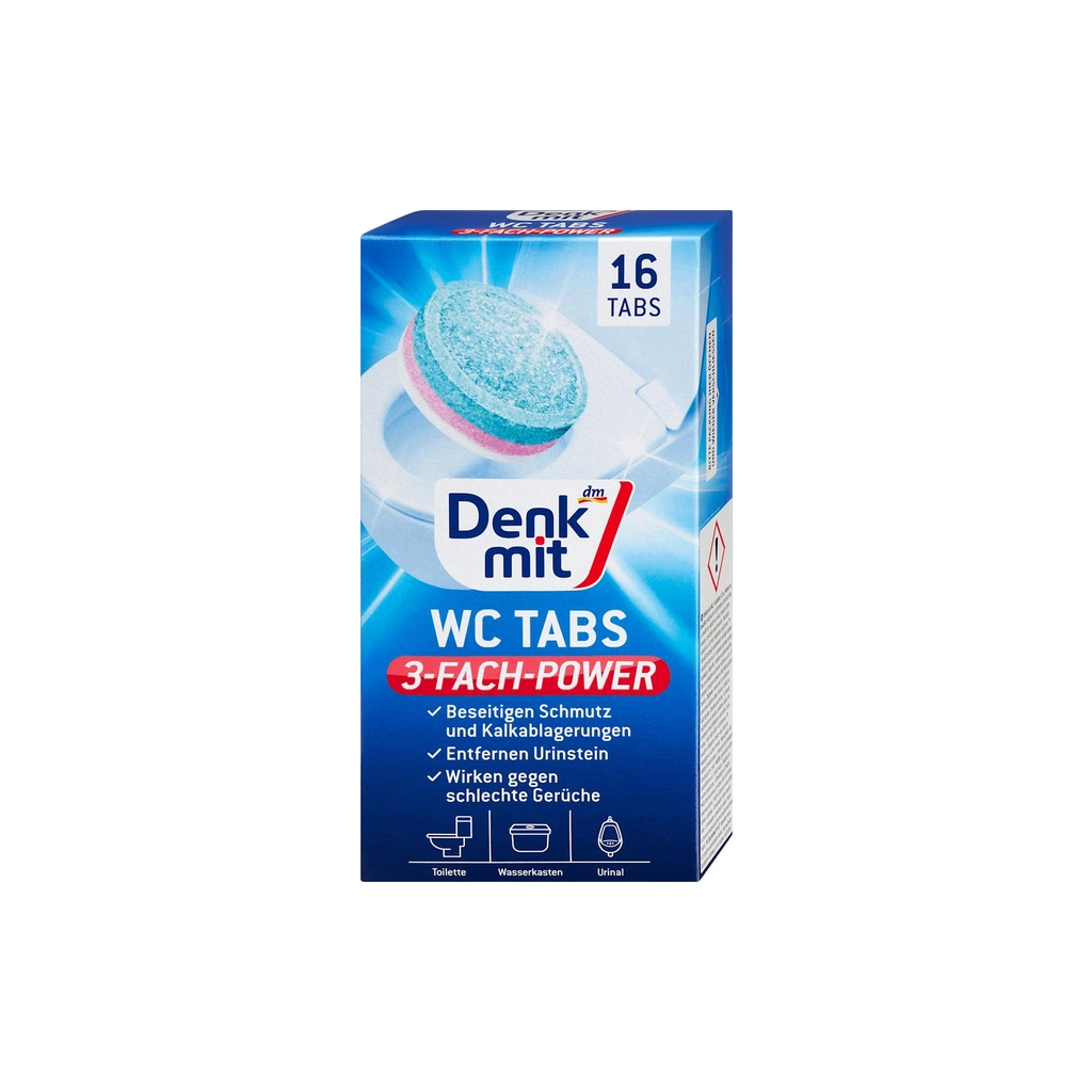 Засіб для чищення унітазу DenkMit Таблетки 16 шт. (4066447791594) Засіб для чищення унітазу DenkMit Таблетки 16 шт. (4066447791594)