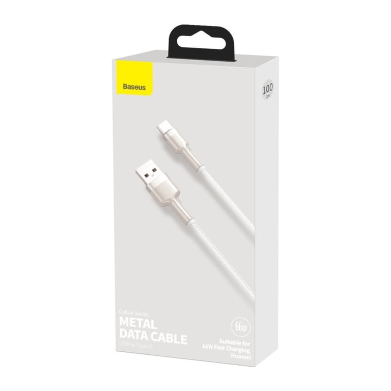 Дата кабель USB to USB-C 1.0m 6A 66W white Baseus (CAKF000102) - фото 3