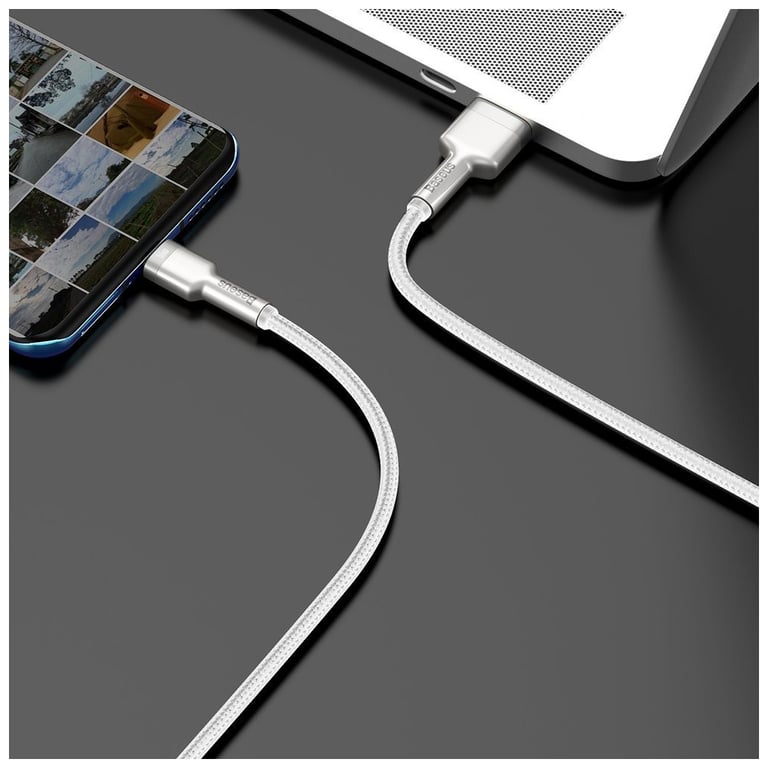 Дата кабель USB to USB-C 1.0m 6A 66W white Baseus (CAKF000102) - фото 5