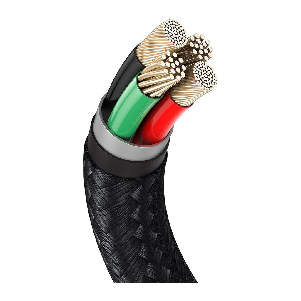 Дата кабель USB 2.0 AM to Lightning 2.0m 2.4A metal black Baseus (CALJK-B01) - фото 3 Дата кабель USB 2.0 AM to Lightning 2.0m 2.4A metal black Baseus (CALJK-B01) - фото 3