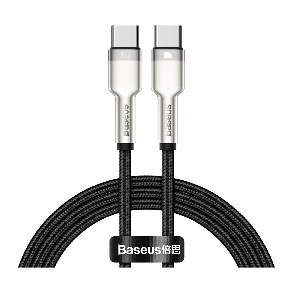 Дата кабель USB-C to USB-C 1.0m 100W metal black Baseus (CATJK-C01)