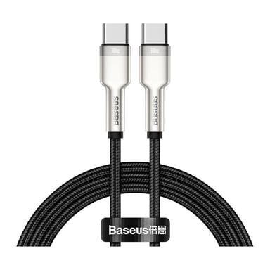 Дата кабель USB-C to USB-C 1.0m 100W metal black Baseus (CATJK-C01)