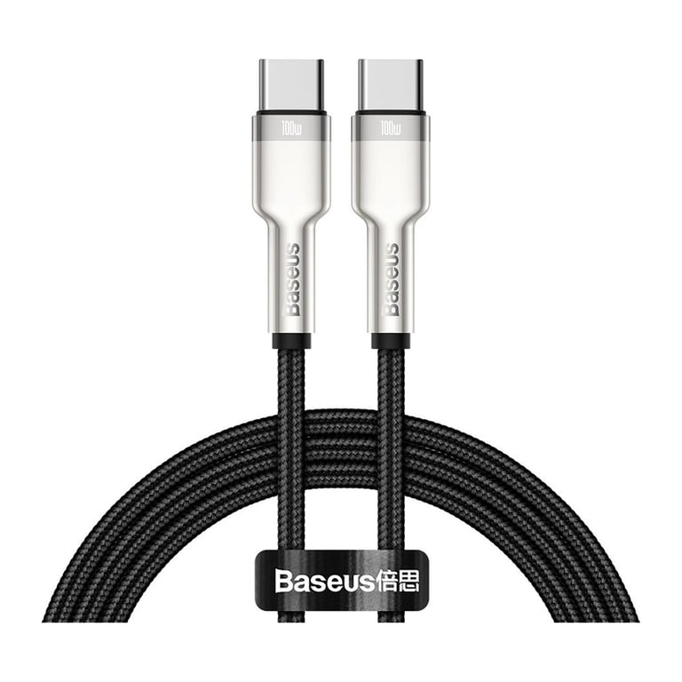 Дата кабель USB-C to USB-C 1.0m 100W metal black Baseus (CATJK-C01) - фото 1