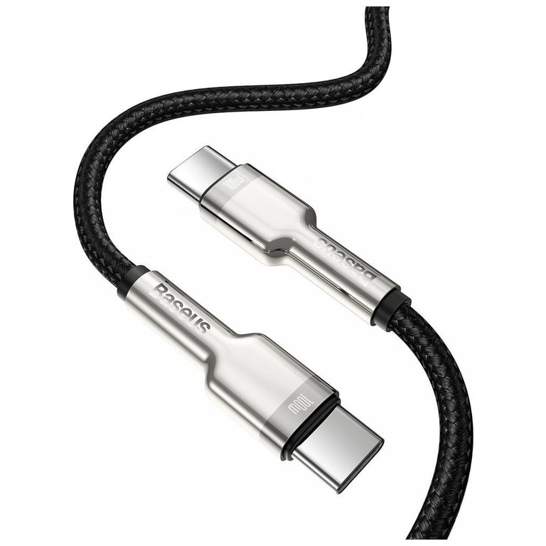 Дата кабель USB-C to USB-C 1.0m 100W metal black Baseus (CATJK-C01) - фото 2
