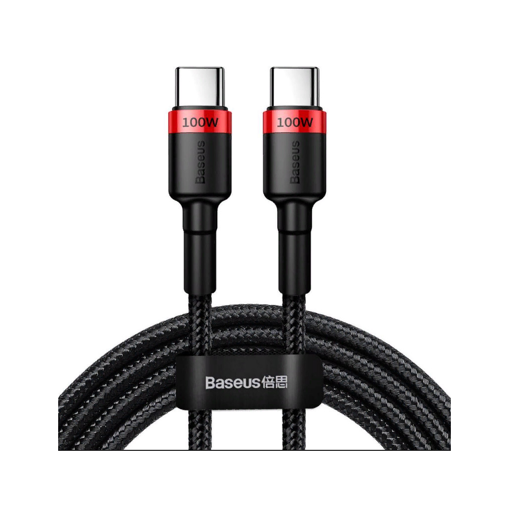 Дата кабель USB-C to USB-C 2.0m PD2.0 100W (20V/5A) red+black Baseus (CATKLF-AL91) Дата кабель USB-C to USB-C 2.0m PD2.0 100W (20V/5A) red+black Baseus (CATKLF-AL91)