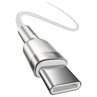 Дата кабель USB-C to USB-C 1.0m 100W metal white Baseus (CATJK-C02) - фото 2
