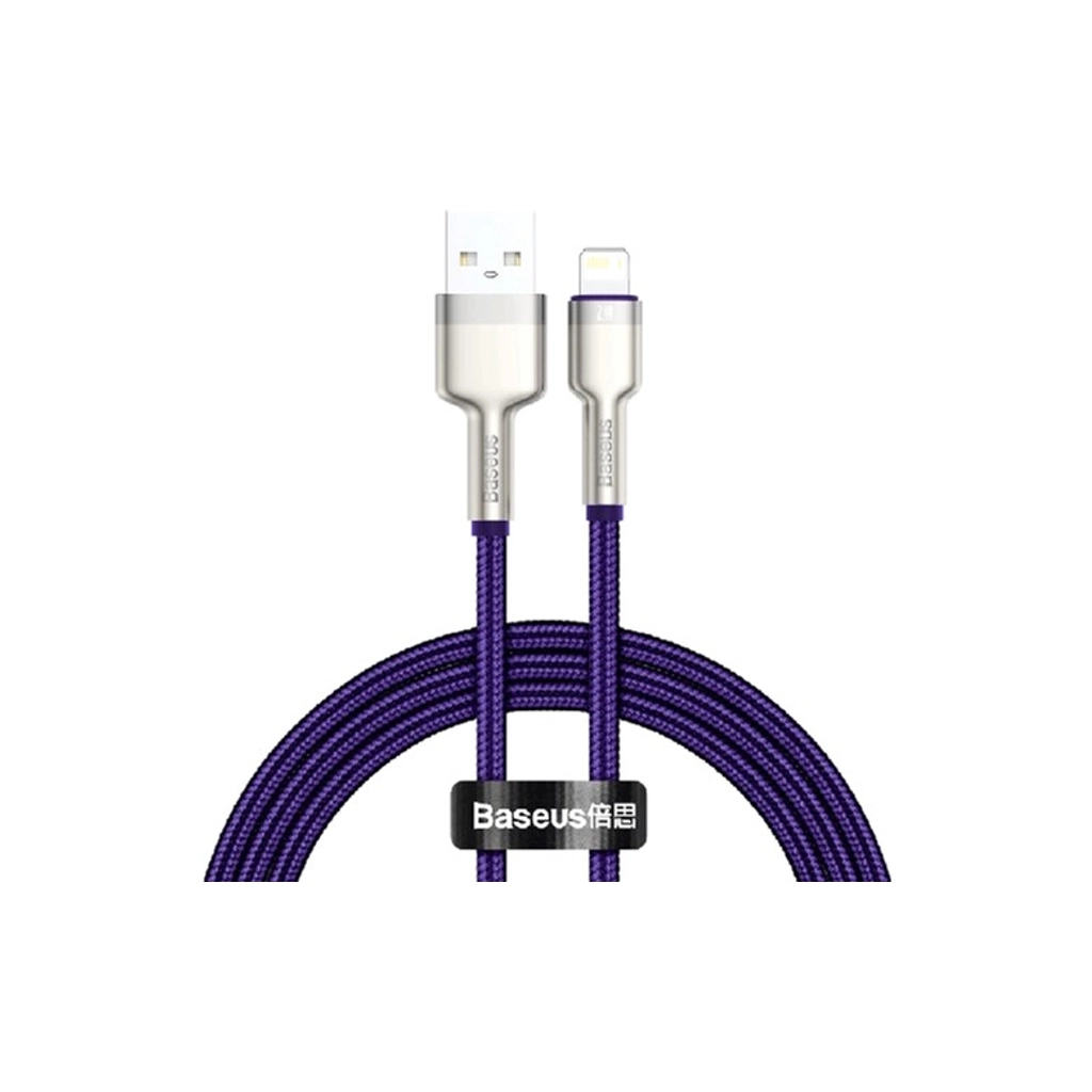 Дата кабель USB 2.0 AM to Lightning 2.0m 2.4A metal purple Baseus (CALJK-B05) Дата кабель USB 2.0 AM to Lightning 2.0m 2.4A metal purple Baseus (CALJK-B05)
