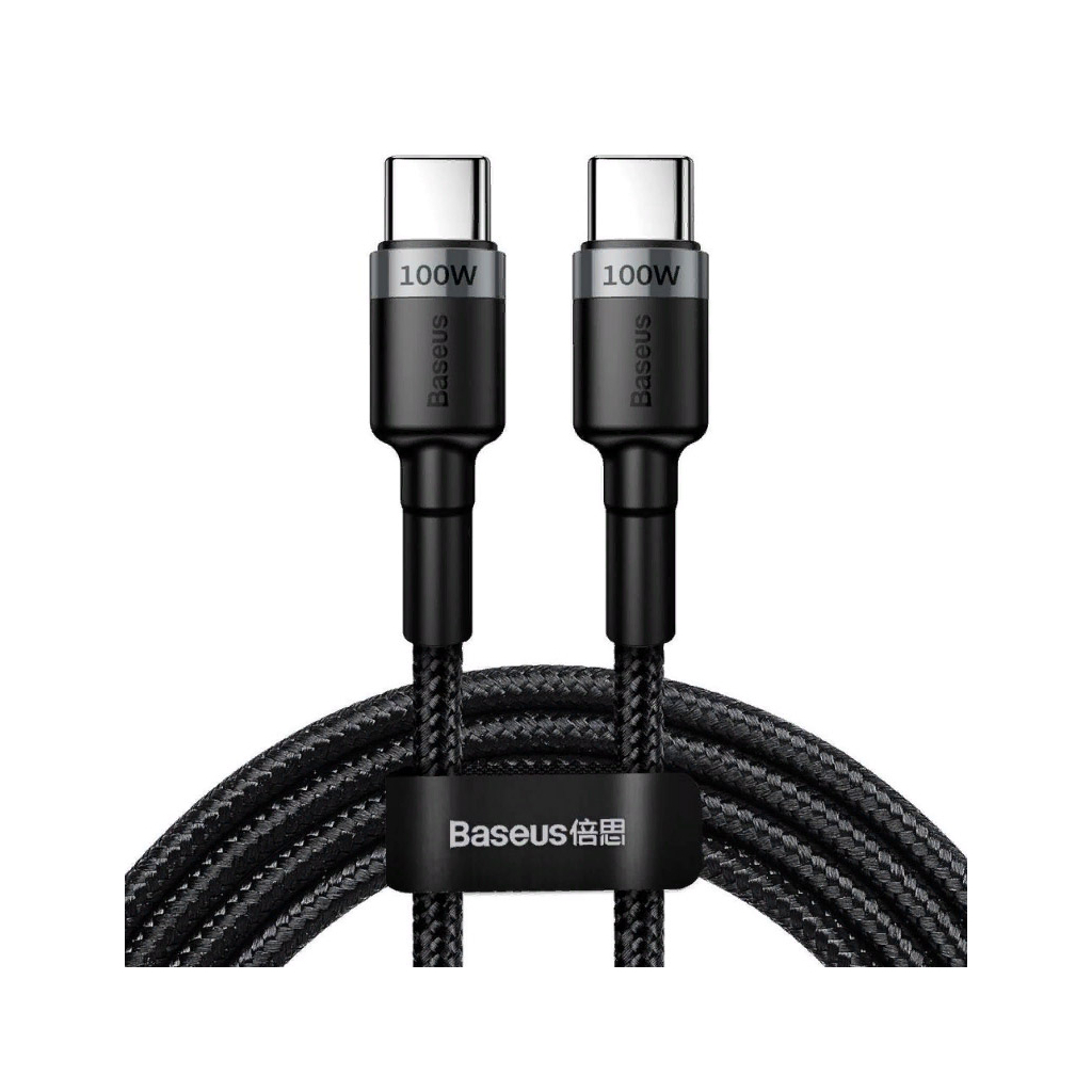 Дата кабель USB-C to USB-C 2.0m 100W 5A black-grey Baseus (CATKLF-ALG1)