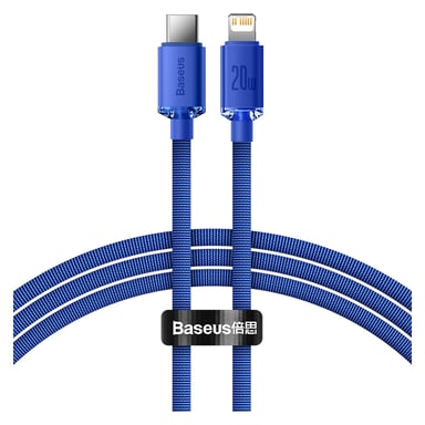 Дата кабель USB-C to Lightning 1.2m 20W blue Baseus (CAJY000203) - фото 1