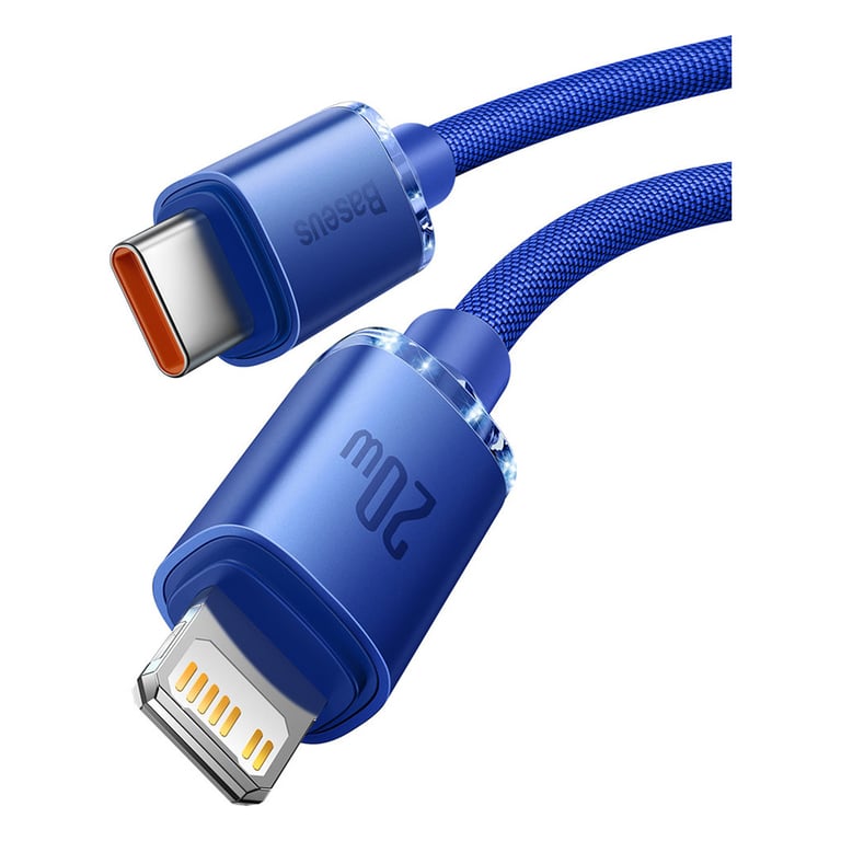 Дата кабель USB-C to Lightning 1.2m 20W blue Baseus (CAJY000203) - фото 2