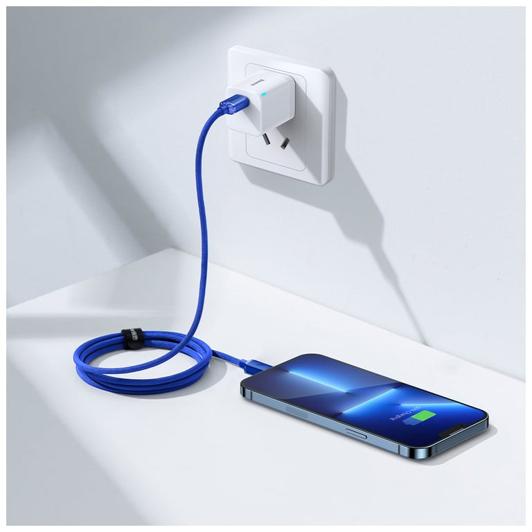 Дата кабель USB-C to Lightning 1.2m 20W blue Baseus (CAJY000203) - фото 7