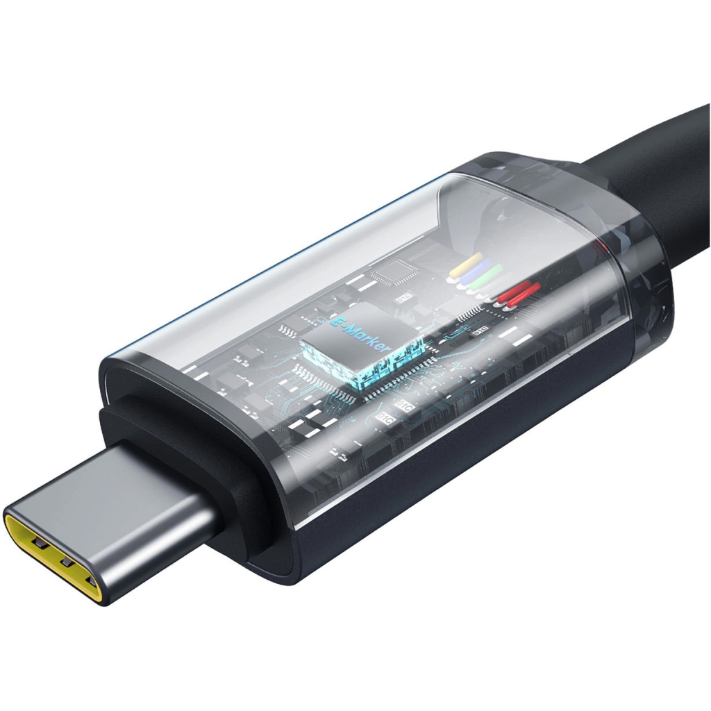 Дата кабель USB-C to USB-C 1.5m 100W USB3.2 20Gb black Baseus (P10318204111-00) - фото 5 Дата кабель USB-C to USB-C 1.5m 100W USB3.2 20Gb black Baseus (P10318204111-00) - фото 5