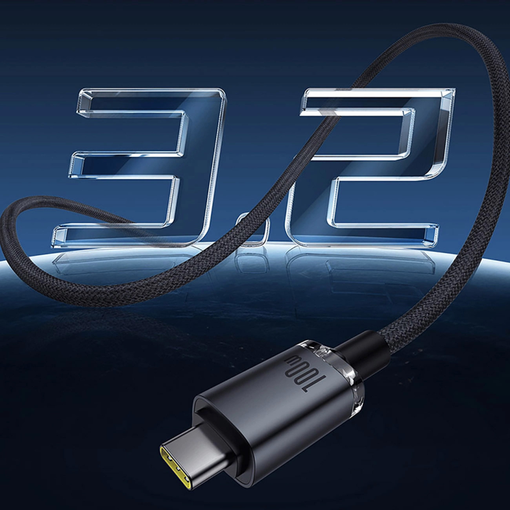 Дата кабель USB-C to USB-C 1.5m 100W USB3.2 20Gb black Baseus (P10318204111-00) - фото 9 Дата кабель USB-C to USB-C 1.5m 100W USB3.2 20Gb black Baseus (P10318204111-00) - фото 9