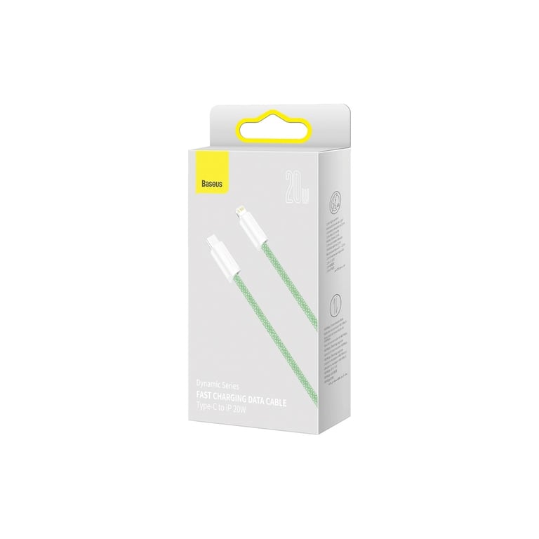 Дата кабель USB-C to Lightning 2.0m 20W green Baseus (CALD000106) - фото 8