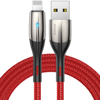 Дата кабель USB 2.0 AM to Lightning 2.0m 2.4A red Baseus (CALSP-C09) - фото 1