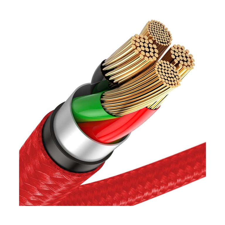 Дата кабель USB 2.0 AM to Lightning 2.0m 2.4A red Baseus (CALSP-C09) - фото 5