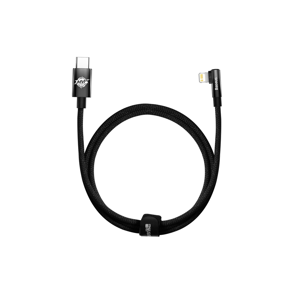 Дата кабель USB-C to Lightning 1.0m 20W 90° corner black Baseus (CAVP000201) Дата кабель USB-C to Lightning 1.0m 20W 90° corner black Baseus (CAVP000201)